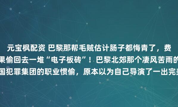 元宝枫配资 巴黎那帮毛贼估计肠子都悔青了，费大劲搬空京东仓库，结果偷回去一堆“电子板砖”！巴黎北郊那个凄风苦雨的冬夜里，这群来自跨国犯罪集团的职业惯偷，原本以为自己导演了一出完美的“好莱坞大片”。此时此刻，他们那颗因得手而狂跳的心脏恐怕早已凉了半截。对着抢回去的那堆堆满屋子的荣耀、OPPO手机...